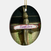 Immer Liebe Inspiration-Kaninchen-Kunstdruckdesign Keramikornament (Rechts)