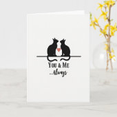 Immer Liebe Katzen Du Und Ich Karte (Gelbe Blume)