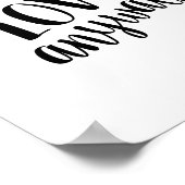Immer Liebe motivierender Zitat drucken Poster (Ecke)