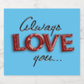 Immer Liebe Schaumweinetikett (Einzelnes Label)