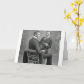 Immer Liebe unser Vintages Gay Lovers Foto Karte (Gelbe Blume)