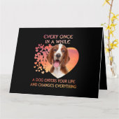 Immer mal wieder ein walisischer Springer Spanier Karte (Gelbe Blume)