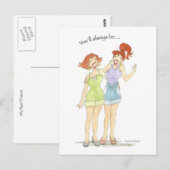 Immer mein bester Freund sein Postkarte (Vorne/Hinten)