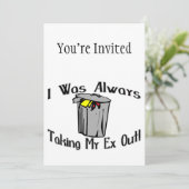 Immer mein Ex raus Einladung (Stehend Vorderseite)