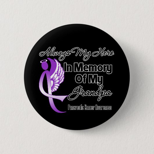 Immer mein Held im Gedächtnis Großvater - Bauchspe Button (Vorderseite)
