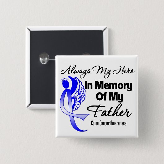 Immer mein Held im Gedächtnisvater - Doppelkrebs Button (Vorne & Hinten)