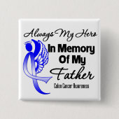 Immer mein Held im Gedächtnisvater - Doppelkrebs Button (Vorderseite)