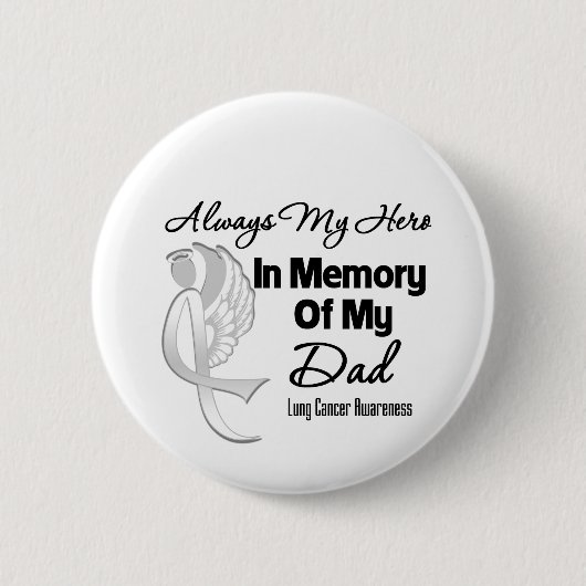 Immer mein Held im Memory Vater - Lungenkrebs Button (Vorderseite)