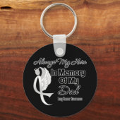 Immer mein Held im Memory Vater - Lungenkrebs Schlüsselanhänger (Vorderseite)