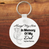 Immer mein Held im Memory Vater - Lungenkrebs Schlüsselanhänger (Vorderseite)