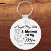 Immer mein Held in Erinnerung Mama - Lungenkrebs Schlüsselanhänger (Vorderseite)