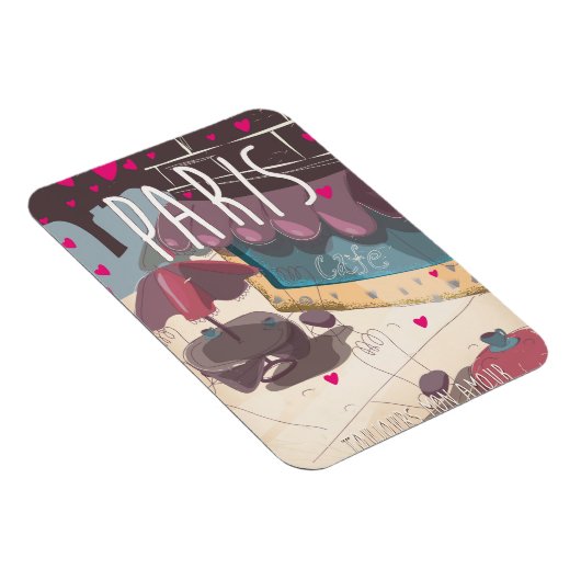 Immer meine Liebe - Pariser Reiseplakat Magnet (Rechte Seite)