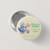 Immer meine Mutter - Bird Mum & Baby Button (Vorne & Hinten)