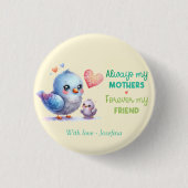 Immer meine Mutter - Bird Mum & Baby Button (Vorderseite)