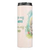 Immer meine Mutter - Elefantenmutter und Baby Pink Thermosbecher (Rückseite)