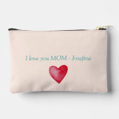 Immer meine Mutter - Elefantenmutter und Baby Pink Zubehörtasche (Rückseite)