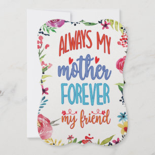 Immer meine Mutter für immer mein Freund Feiertagskarte