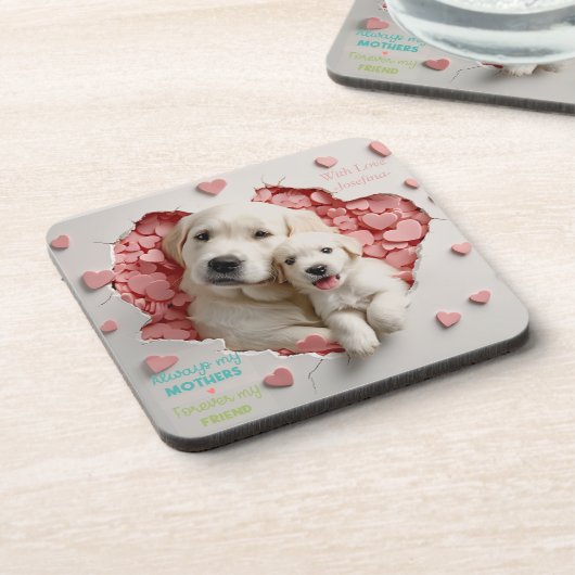 Immer meine Mutter - Mutter und Baby Getränkeuntersetzer (Linke Seite)