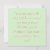 Immer meine Mutter - Panda Mum & Baby Green Mitteilungskarte (Rückseite)