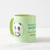 Immer meine Mutter - Panda Mum & Baby Green Tasse (Vorderseite Links)