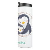 Immer meine Mutter - Penguin Mum & Baby Thermosbecher (Nach rechts gedreht)