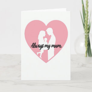 Immer meine Mutti Rosa Herz Karte
