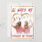 Immer meine Schwester für meinen Freund Einladung (Vorderseite)