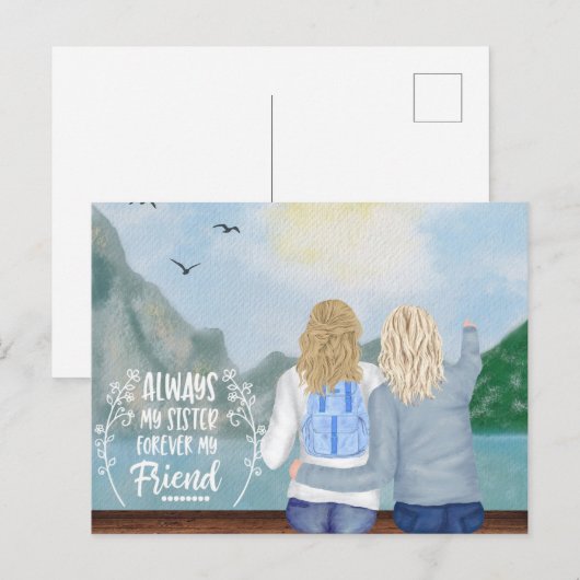 Immer meine Schwester Postkarte (Vorne/Hinten)