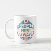 Immer Menschen zuerst HR Admin Motivationsbecher