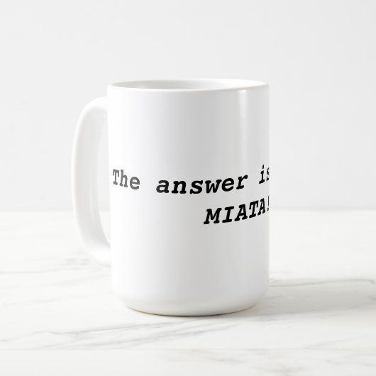 Immer Miata Kaffeetasse (Vorderseite Links)