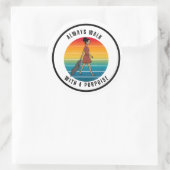 Immer mit einem Schweinswal gehen Sticker (Tasche)