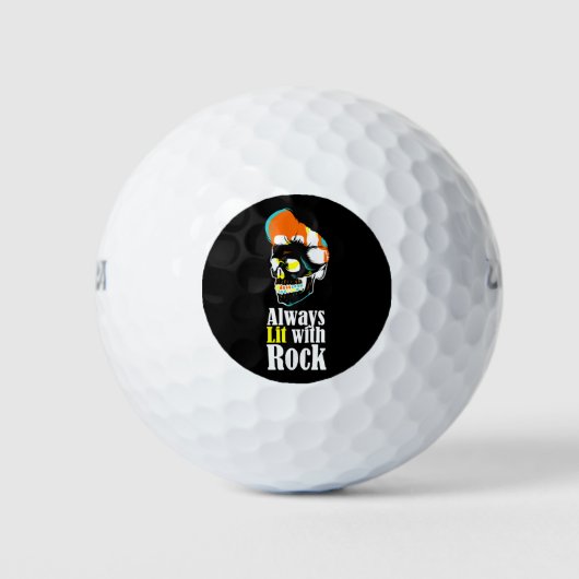 Immer mit Felsen beleuchtet Golfball (Vorderseite)