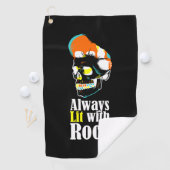 Immer mit Felsen beleuchtet Golfhandtuch (Insitu)