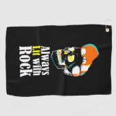 Immer mit Felsen beleuchtet Golfhandtuch (Horizontal)