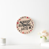 Immer mit Latte Wall Clock Runde Wanduhr (Zuhause)