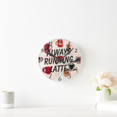 Immer mit Latte Wall Clock Runde Wanduhr (Zuhause)