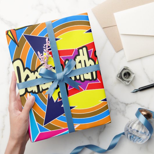 Immer mit Retro-Stars tanzen Geschenkpapier (Schenken)