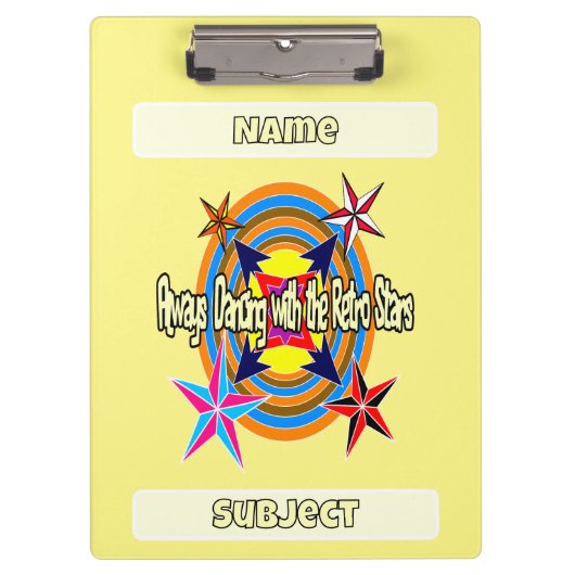 Immer mit Retro-Stars tanzen Klemmbrett (Vorderseite)