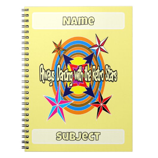 Immer mit Retro-Stars tanzen Notizblock (Vorderseite)