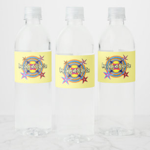 Immer mit Retro-Stars tanzen Wasserflaschenetikett