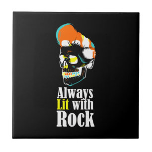 Immer mit Rock beleuchtet Fliese