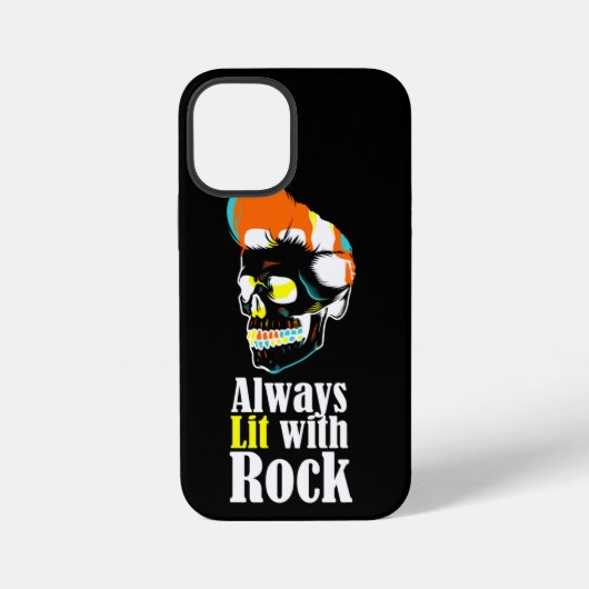 Immer mit Rock beleuchtet iPhone Hülle (Rückseite)