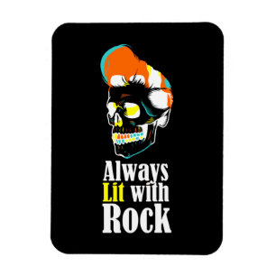 Immer mit Rock beleuchtet Magnet