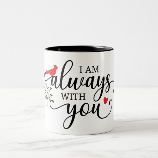 Immer mit You/Memorial-Kardinal Zweifarbige Tasse (Mittel)