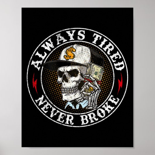 Immer müde Nie den Schädel brechen (auf der Rückse Poster (Vorne)