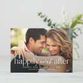 Immer nach der bearbeitbaren Farbhochzeitsankündig Dankeskarte (Stehend Vorderseite)