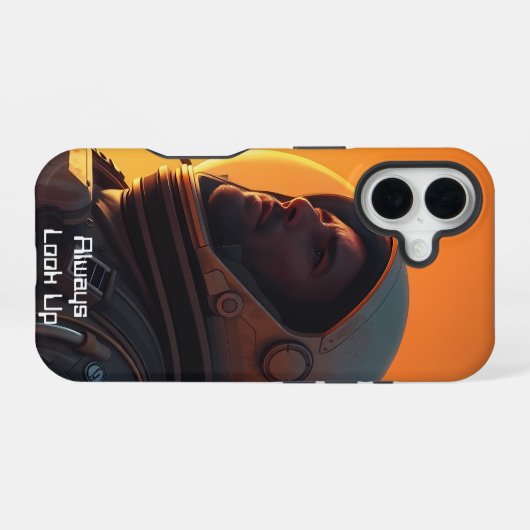 Immer nach oben suchen (Text) iPhone 16 Hülle (Rückseite (Horizontal))