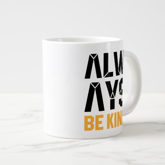 Immer nett Jumbo-Tasse (Vorderseite Rechts)