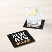 Immer nett rechteckiger pappuntersetzer (Vor Ort)