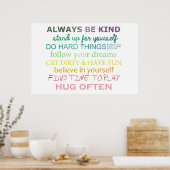 Immer nett sein poster (Küche)